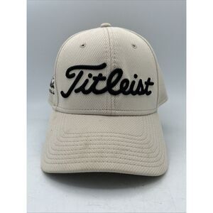 Titleist Golf Fitted Cap Hat Tan Black Small Medium Waterchase Golf Club New ERA